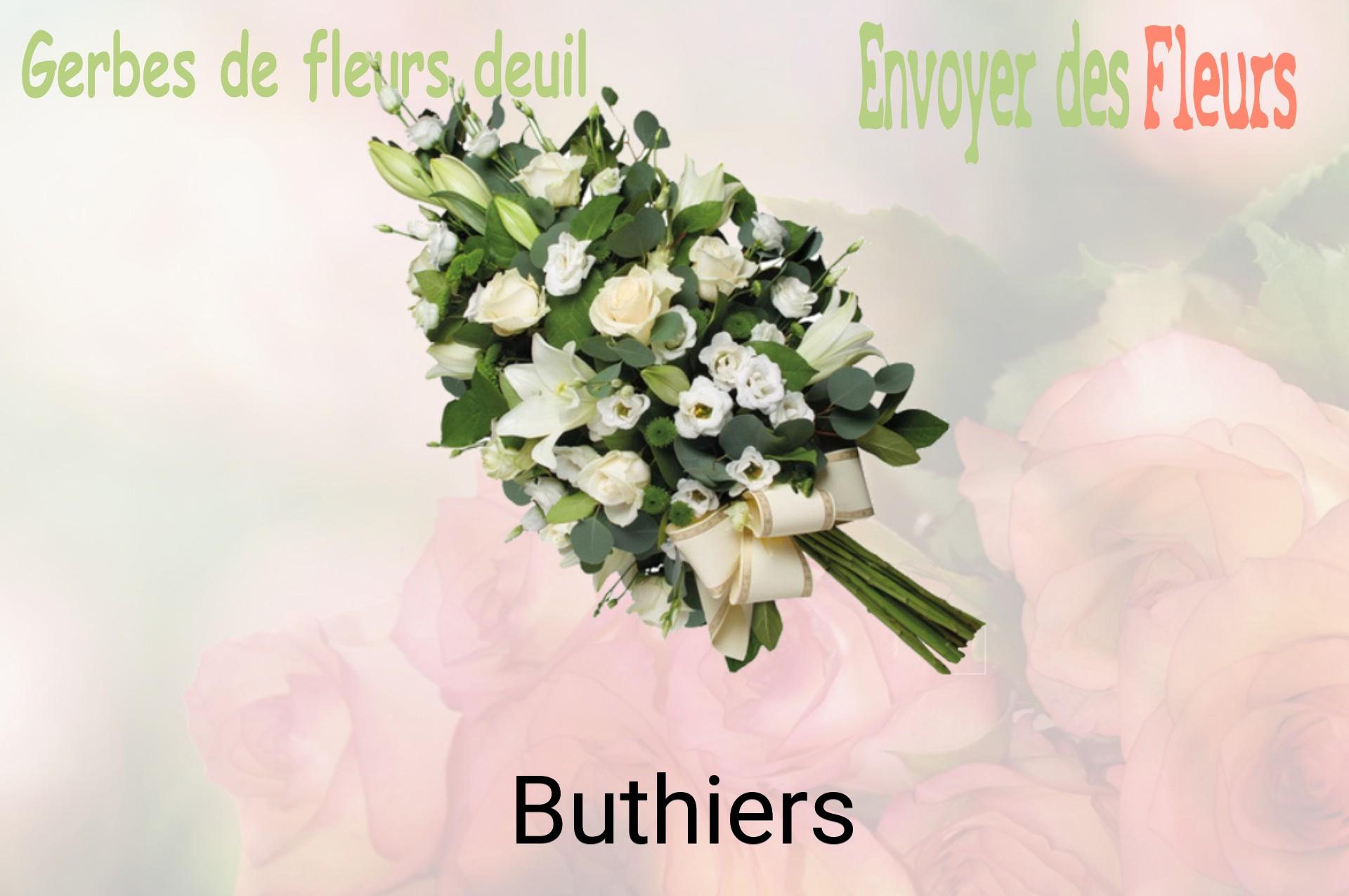 Gerbe de fleurs de deuil livrée à Buthiers
